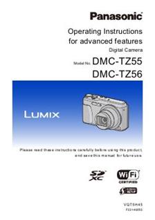 Panasonic Lumix TZ55 manual. Camera Instructions.